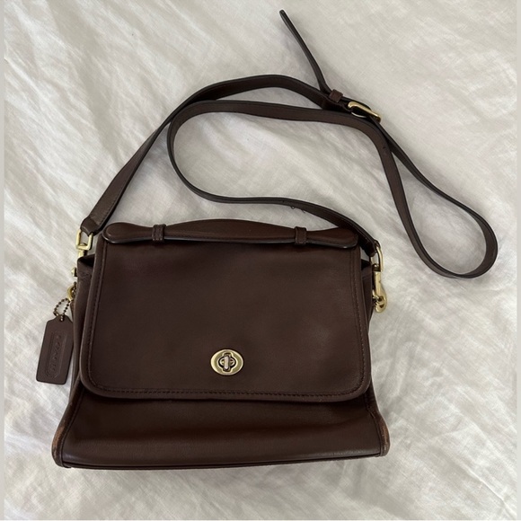 Coach Handbags - Vintage Coach Court Bag (Style #9870) in Mahogany brown leather